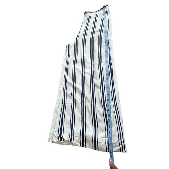 1.State Pants Blue White Stretch Nautical Beachy Cropped Relaxed Pants Medium - Picture 11 of 11